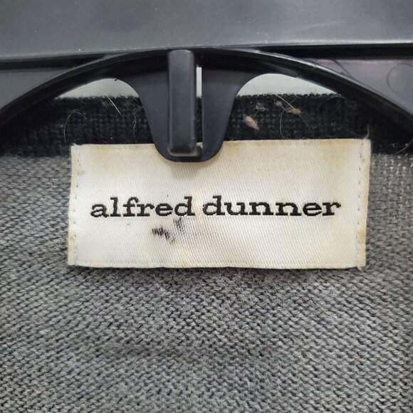 Alfred Dunner Women's‎ Vtg Gray Black Wool Blend Faux Layer Knit Grandma Top M - Picture 5 of 7